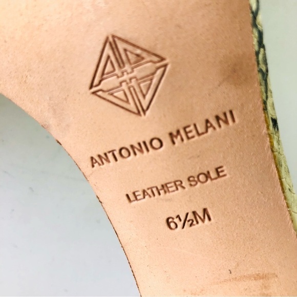 NWOT Antonio Melani Stacen Snakeprint Sandals - Picture 14 of 16